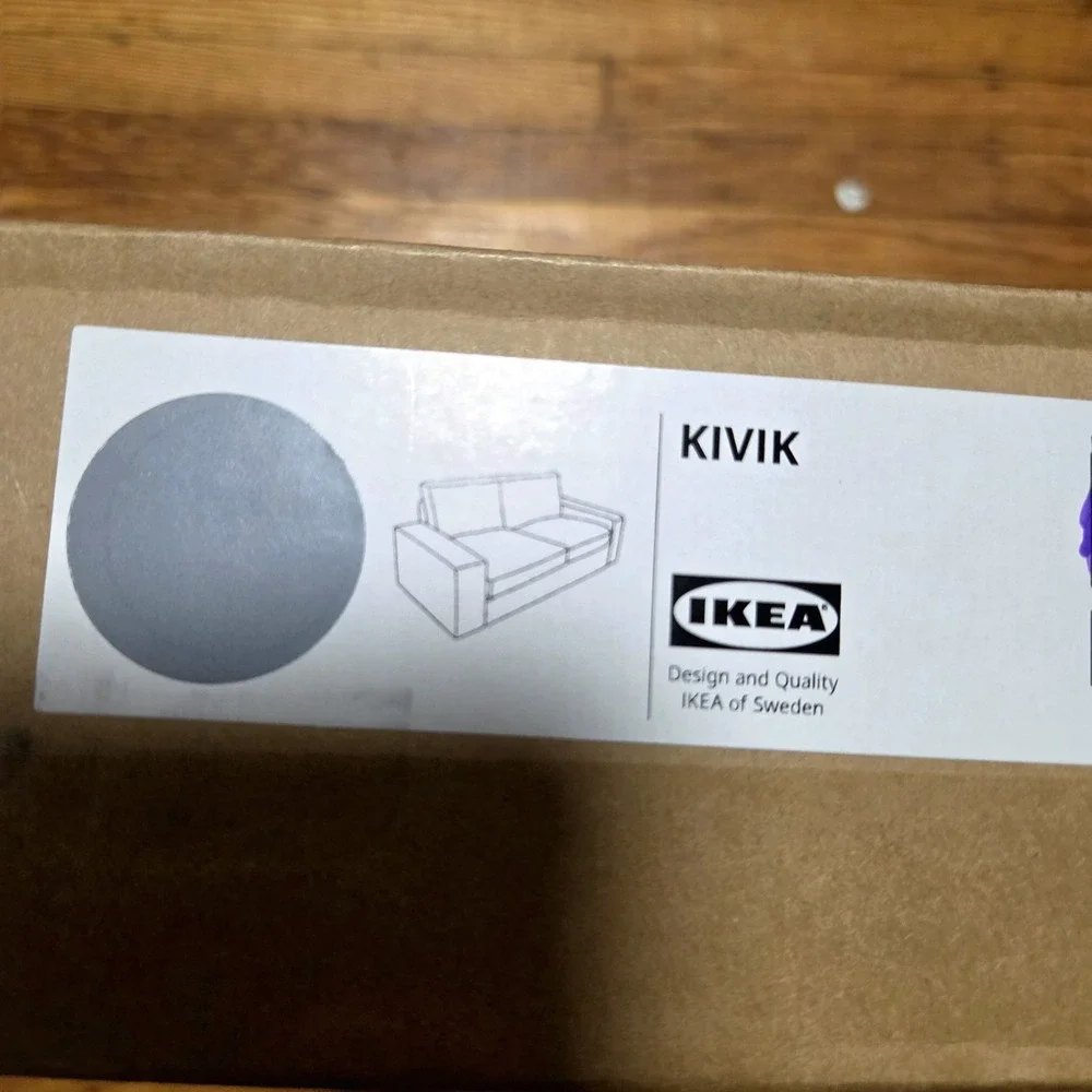 Ikea KIVIK Loveseat 2 seat COVER gunnared medium gray 405.576.81 - NEW OPEN BOX